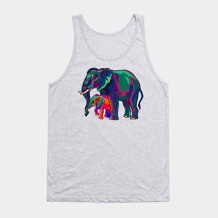 Mama Elephant and Baby Tank Top